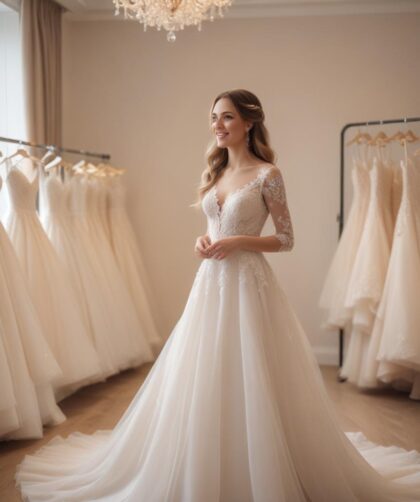 Салон свадебной моды предлагает примерку и консультации по выбору свадебного платья
